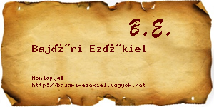 Bajári Ezékiel névjegykártya